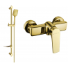 Mexen Lynx DF62 shower mixer with shower set, gold - 74594DF62-50