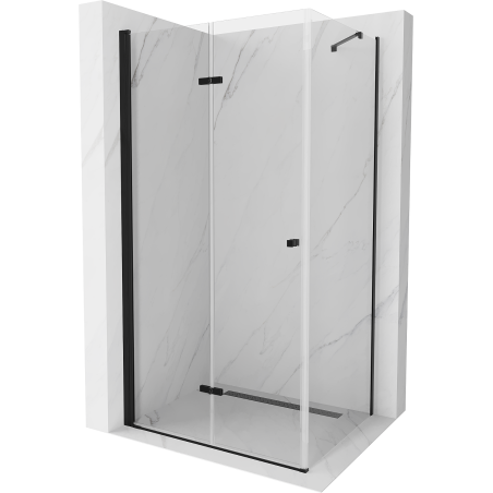 Mexen Lima folding shower enclosure 110 x 100 cm, transparent, black - 856-110-100-70-00