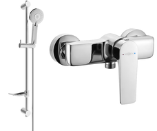 Mexen Lynx DF40 shower mixer tap with shower head, Chrome - 74594DF40-00