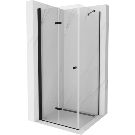 Mexen Lima folding shower enclosure 120 x 120 cm, transparent, black - 856-120-120-70-00
