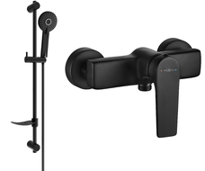 Mexen Lynx DF40 shower faucet with shower set, black - 74594DF40-70