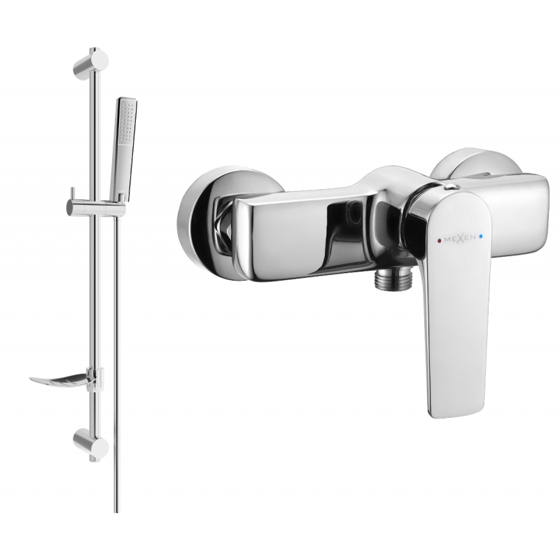 Mexen Lynx DF72 shower tap set, chrome - 74594DF72-00
