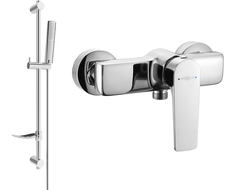 Mexen Lynx DF72 shower mixer tap with shower head, Chrome - 74594DF72-00