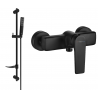 Mexen Lynx DF72 shower mixer tap with shower head, Black - 74594DF72-70