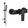 Mexen Lynx DF72 Shower Mixer with Shower Set, Black - 74594DF72-70