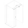 Mexen Kioto Walk-in Shower Screen 100 x 200 cm, Mirror 8 mm, Gun Metal - 800-100-101-95-50