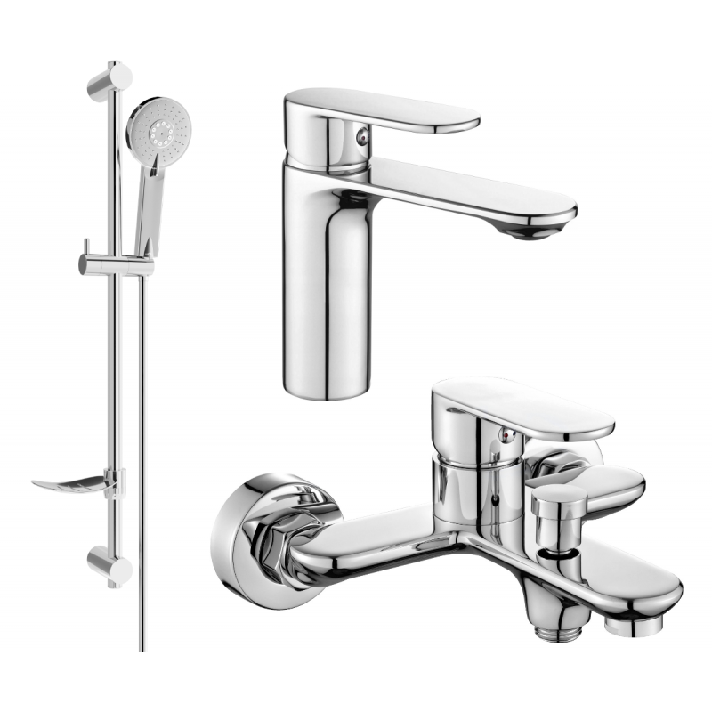 Mexen Milo DF40 Bath Set, Chrome - 71303DF40-00