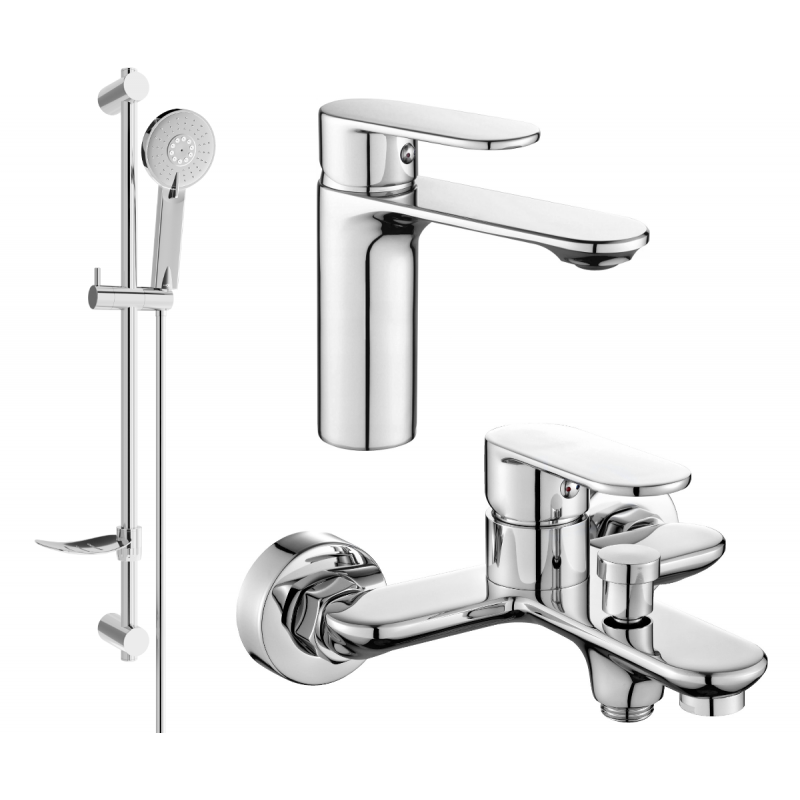 Mexen Milo DF40 bathtub set, Chrome - 71303DF40-00