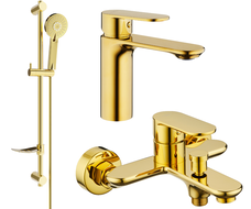 Mexen Milo DF40 bathtub set, Gold - 71303DF40-50
