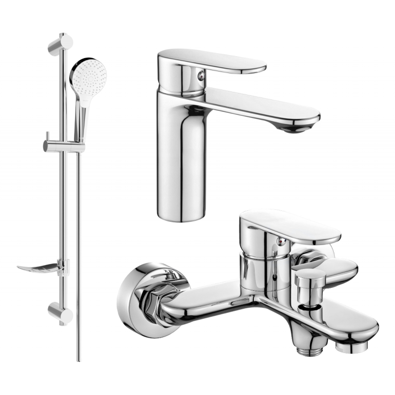 Mexen Milo DF05 bath set, chrome - 71303DF05-00