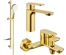 Mexen Milo DF05 bathtub set, Gold - 71303DF05-50