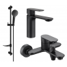 Mexen Milo DF05 bathtub set, Black - 71303DF05-70