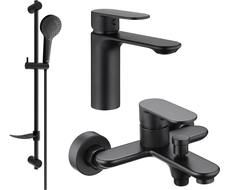 Mexen Milo DF05 bathtub set, Black - 71303DF05-70