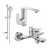 Mexen Milo DF40 bath set, chrome - 713053DF40-00
