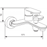 Mexen Milo DF40 bathtub set, Black - 713053DF40-70
