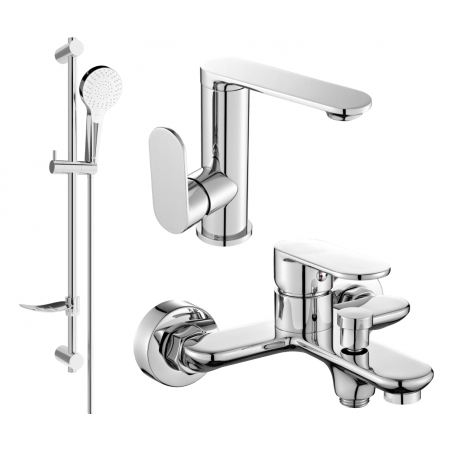 Mexen Milo DF05 bathtub set, Chrome - 713053DF05-00