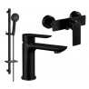 Mexen Alfa DQ40 shower set, Black - 745704DQ40-70