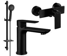 Mexen Alfa DQ40 shower set, Black - 745704DQ40-70