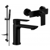 Mexen Alfa DF72 shower set, Black - 745704DF72-70