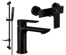 Mexen Alfa DF72 shower set, Black - 745704DF72-70