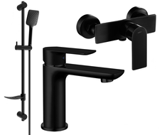Mexen Alfa DF62 shower set, Black - 745704DF62-70