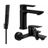 Mexen Alfa R72 bathtub set, Black - 745703R72-70