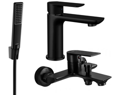 Mexen Alfa R72 bathtub set, Black - 745703R72-70