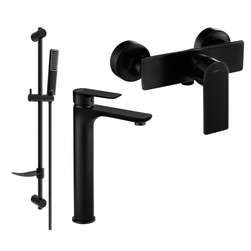 Mexen Alfa DF72 shower set, Black - 745714DF72-70