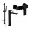 Mexen Alfa DF72 shower set, Black - 745714DF72-70