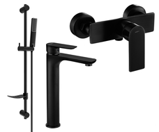 Mexen Alfa DF72 shower set, Black - 745714DF72-70