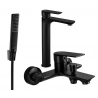 Mexen Alfa R72 bath set, black - 745713R72-70