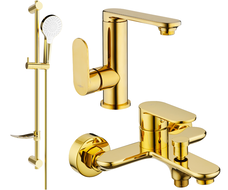 Mexen Milo DF05 bathtub set, Gold - 713053DF05-50