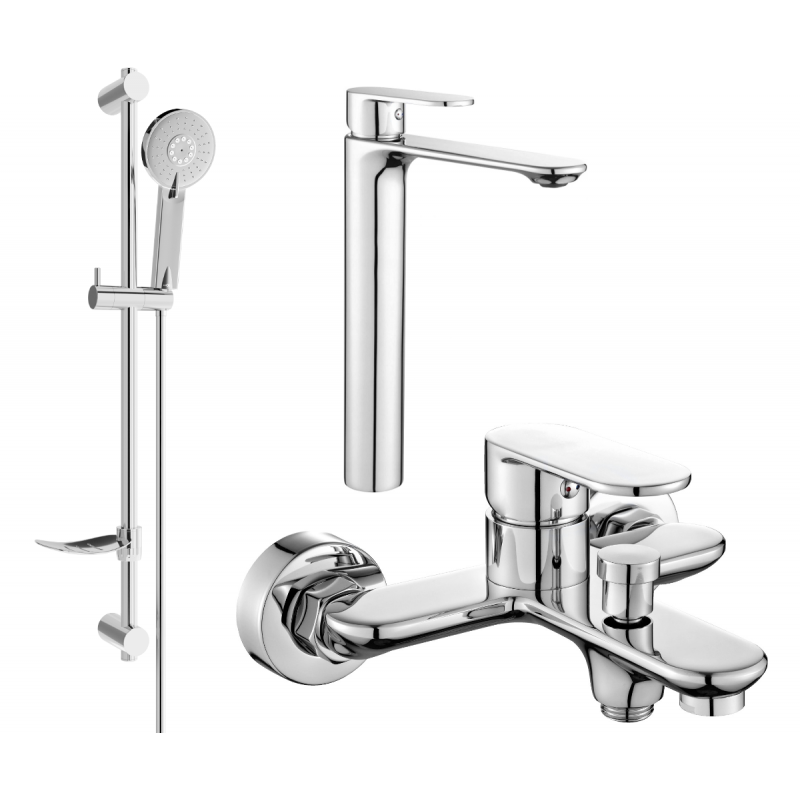 Mexen Milo DF40 bathtub set, Chrome - 71313DF40-00