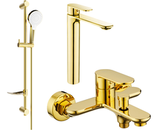 Mexen Milo DF05 bathtub set, Gold - 71313DF05-50