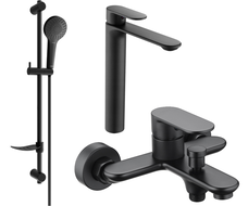 Mexen Milo DF05 bathtub set, Black - 71313DF05-70