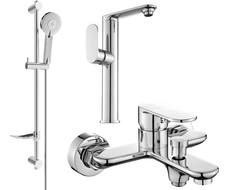 Mexen Milo DF40 bath set, chrome - 713153DF40-00