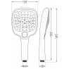 Mexen R-17 3-function shower head, chrome - 79517-00