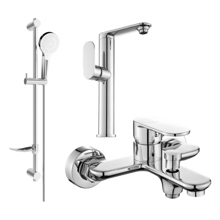Mexen Milo DF05 bathtub set, Chrome - 713153DF05-00