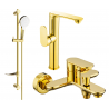 Mexen Milo DF05 bathtub set, Gold - 713153DF05-50