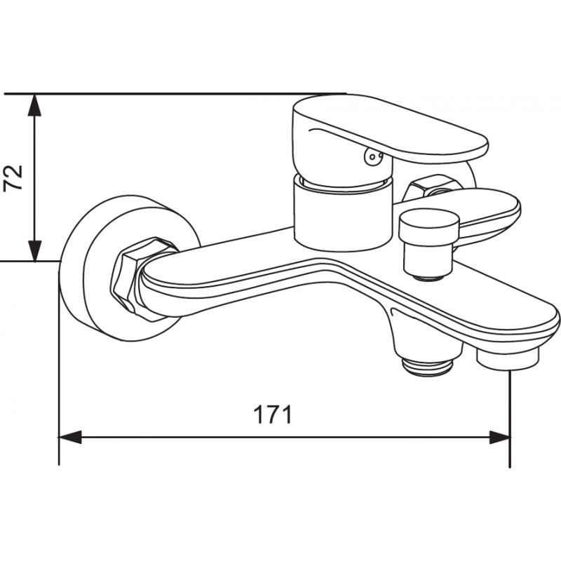 Mexen Milo DF05 Bathtub Set, Black - 713153DF05-70