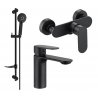 Mexen Milo DF40 shower set, Black - 71304DF40-70