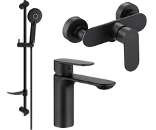 Mexen Milo DF40 shower set, Black - 71304DF40-70