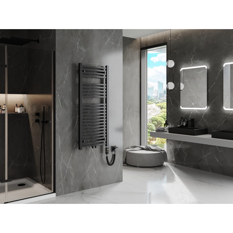 Mexen Pluton electric heater 1200 x 500 mm, 600 W, black - W106-1200-500-2600-70