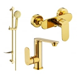 Mexen Milo DF40 shower set, Gold - 713054DF40-50