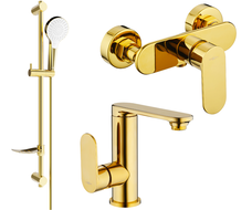 Mexen Milo DF05 shower set, Gold - 713054DF05-50
