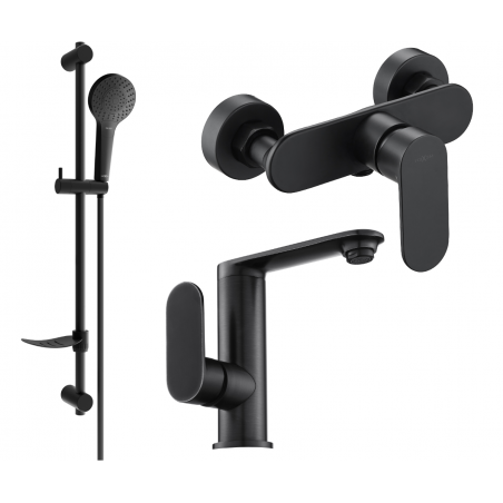 Mexen Milo DF05 black shower set - 713054DF05-70