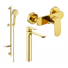 Mexen Milo DF40 shower set, Gold - 71314DF40-50