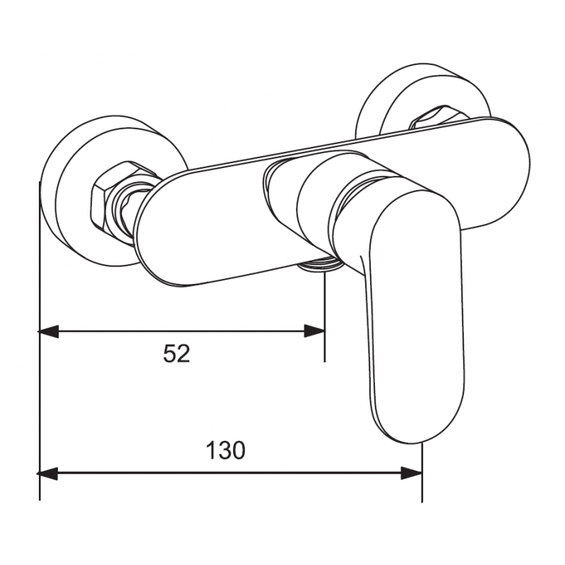 Mexen Milo DF05 shower set, chrome - 71314DF05-00