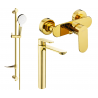 Mexen Milo DF05 shower set, Gold - 71314DF05-50