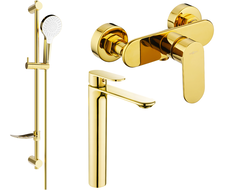 Mexen Milo DF05 shower set, Gold - 71314DF05-50